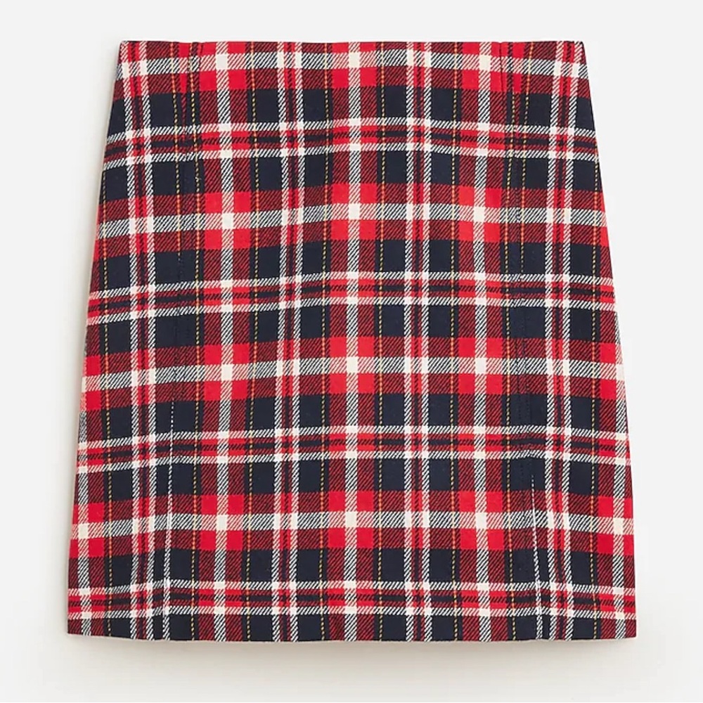 J. Crew A-line mini skirt in plaid